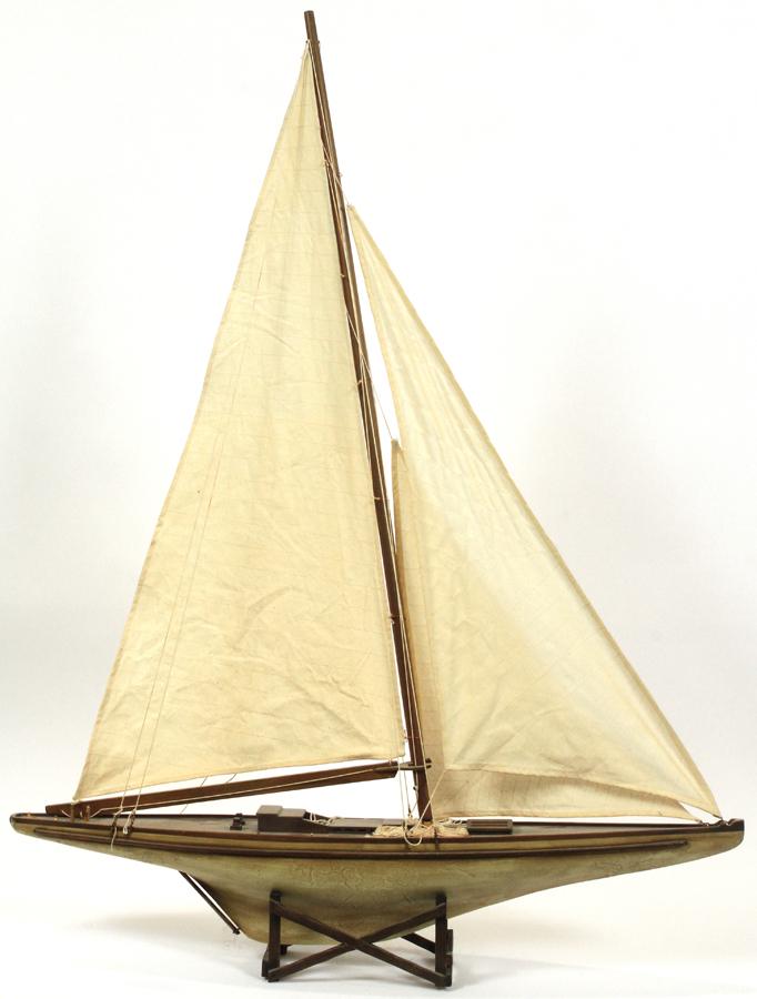 MODEL SAIL BOAT H 42" L 35" (1 of 3)