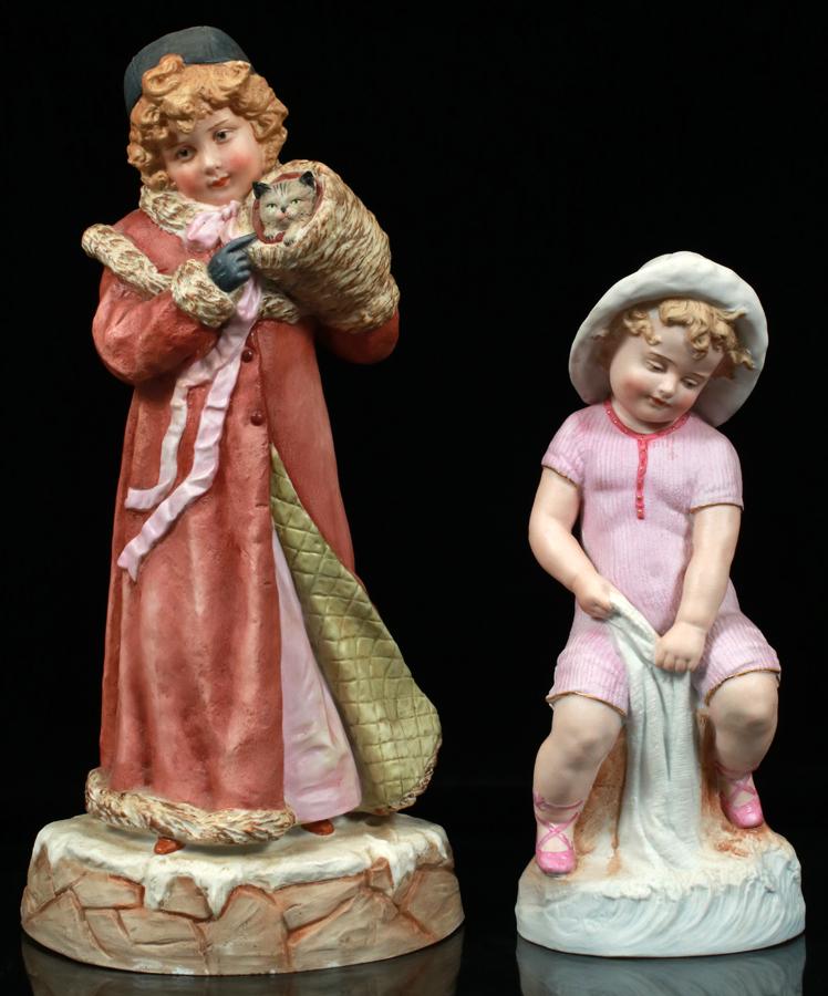 BISQUE HAND PAINTED  FIGURES OF CHILDREN, C. 1890 (1 of 5)