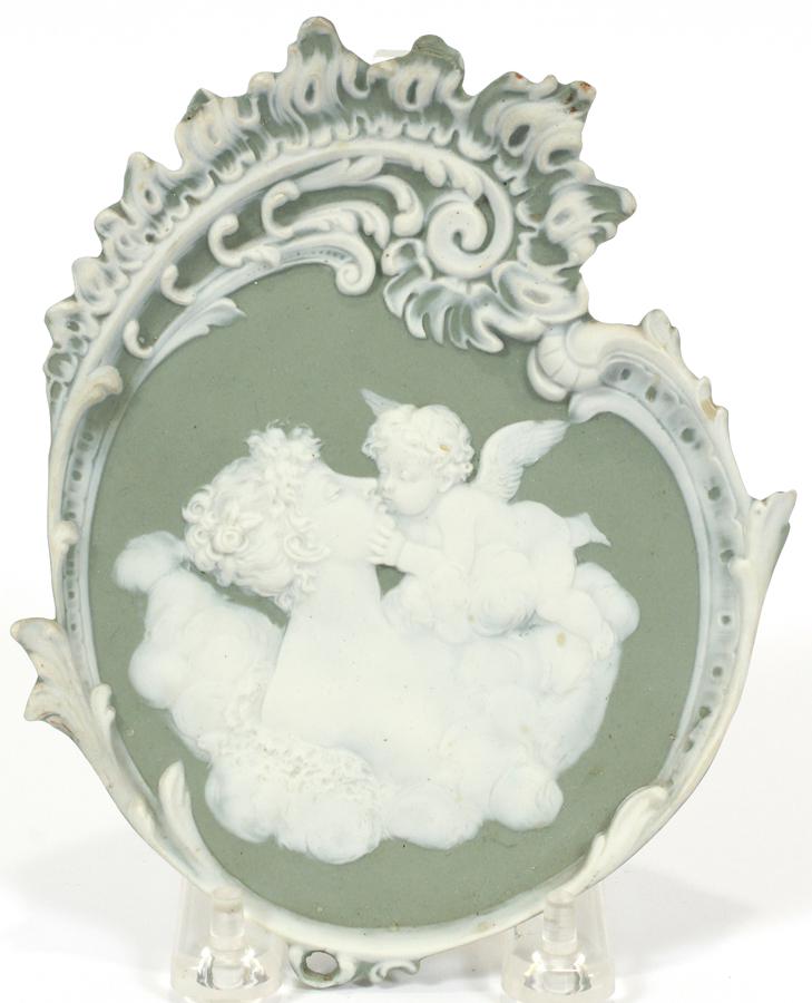 NEOCLASSICAL INFLUENCE POTTERY PORCELAIN PLAQUE (1 of 2)