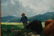 JULIEN DUPRE OIL ON CANVAS LANDSCAPE WITH ANIMALS - 5