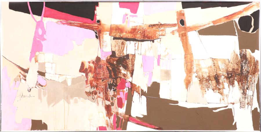 JOEL DURAND OIL ON MASONITE, ABSTRACT COMPOSITION (1 of 5)