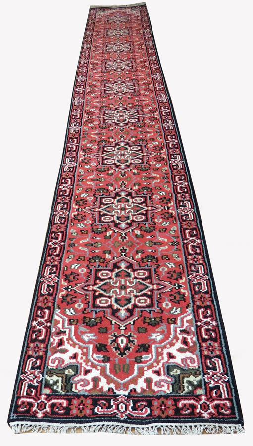 PERSIAN RED HERIZ RUNNER, W 2' 6", L 19' 10" (1 of 3)