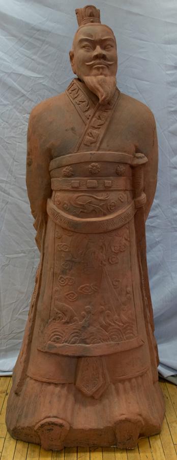 MONUMENTAL TERRACOTTA XIAN STYLE FIGURE, H 6' 3" (1 of 1)