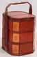JAPANESE WOVEN TIERED BASKET C. 1900 H 30"