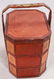 JAPANESE WOVEN TIERED BASKET C. 1900 H 30" - 2