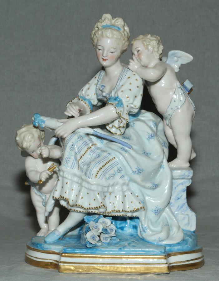 GERMAN PORCELAIN FIGURAL GROUP 19TH.C. (1 of 5)
