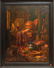 CYRILLIC SIGNED OIL ON CANVAS, MEDIEVAL INTERIOR