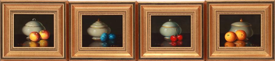 ROBERT BERGER (AMER, 20TH C), OIL ON BOARD, 4 PCS (1 of 6)