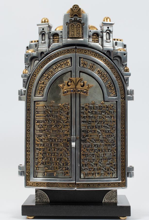 FRANK MEISLER GOLD & SILVER PLATED TORAH (1 of 7)