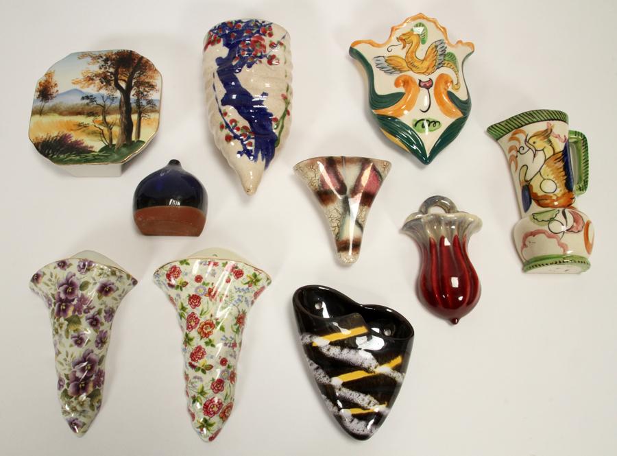 JAPANESE, GERMAN, PORCELAIN, WALL POCKETS (1 of 4)