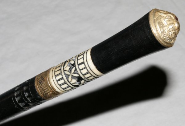 WOOD WALKING STICK WITH CONCEALED SWORD L 36"