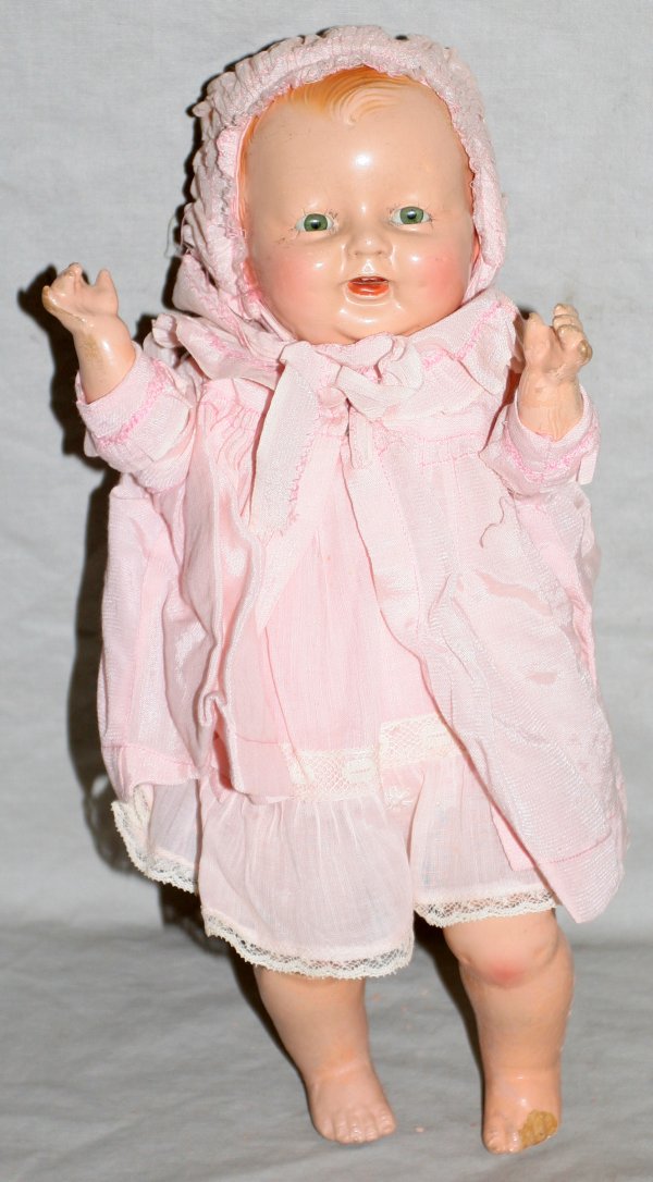 CHUCKLES CLOTH BODY JOINTED DOLL, C1945