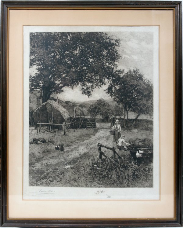 HENRY JOHN YEEND KING A COUNTRY FARM SETTING
