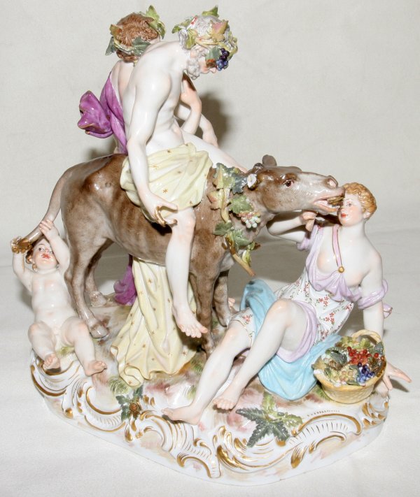 MEISSEN PORCELAIN GROUP 'SILENUS ON A DONKEY' - 2