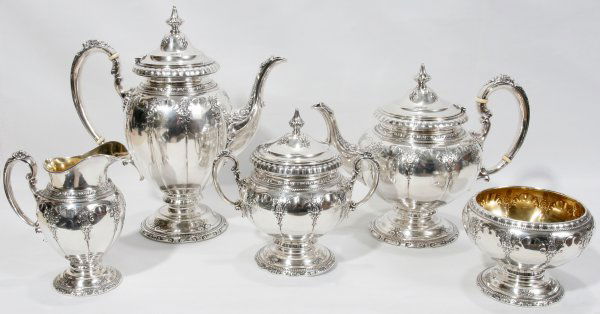 011021 TOWLE ROYAL WINDSOR STERLING TEA COFFEE SET 6109442 1 X