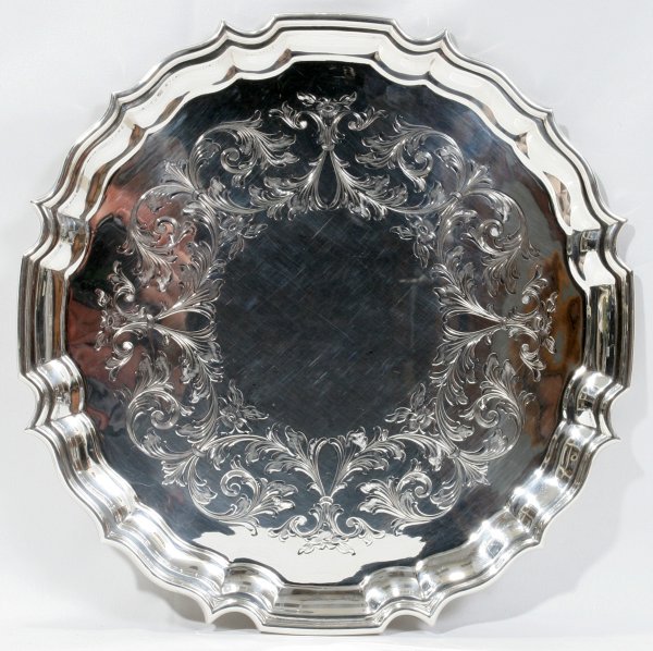 BIRKS STERLING SILVER TRAY, DIA 12 1/2"