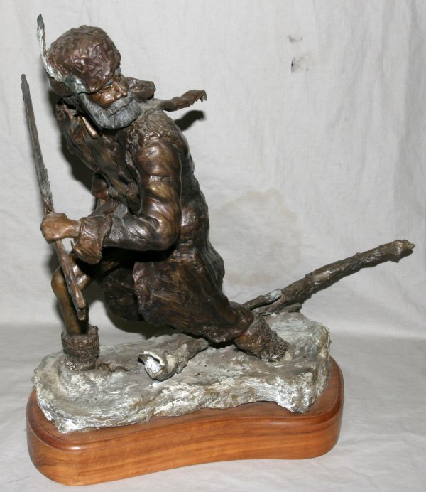 AUSTIN DEUEL BRONZE MOUNTAIN MAN IN SNOW