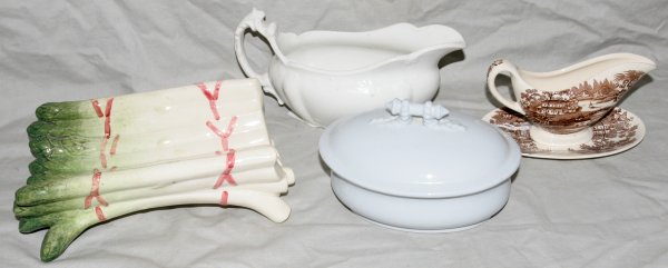 SARREGUEMINES POTTERY ASPARAGUS SERVER &