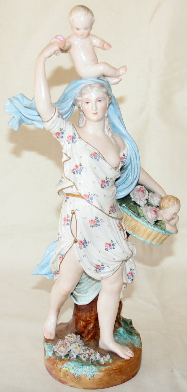 GERMAN PORCELAIN ALLEGORICAL FIGURE, 19TH C