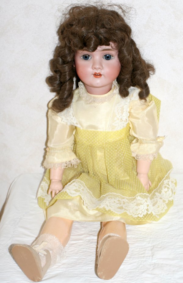 KLEY & HAHN WALKURE BISQUE HEAD DOLL, C. 1900