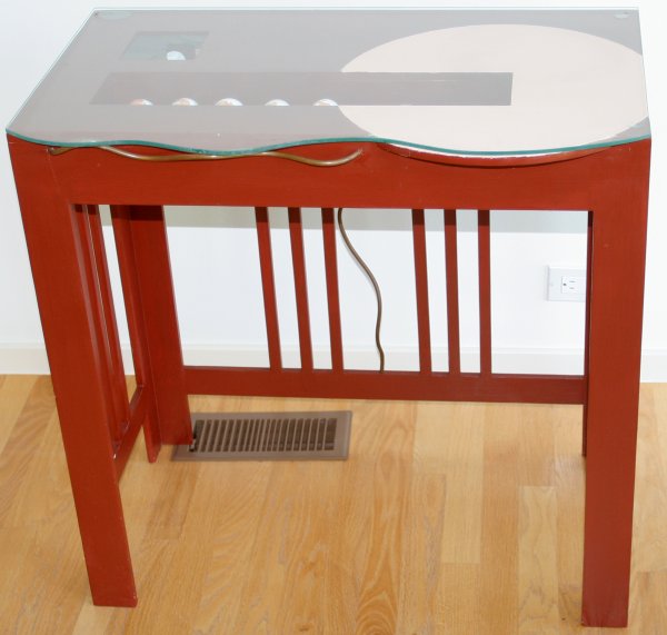 ARTIST CONCEPT UNIQUE PAINTED TABLE H 30"