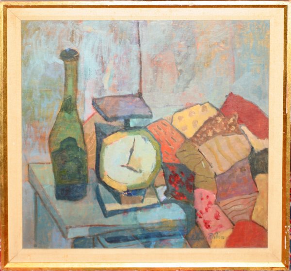 ELSIE RUBIN OIL ON BOARD, STILL LIFE