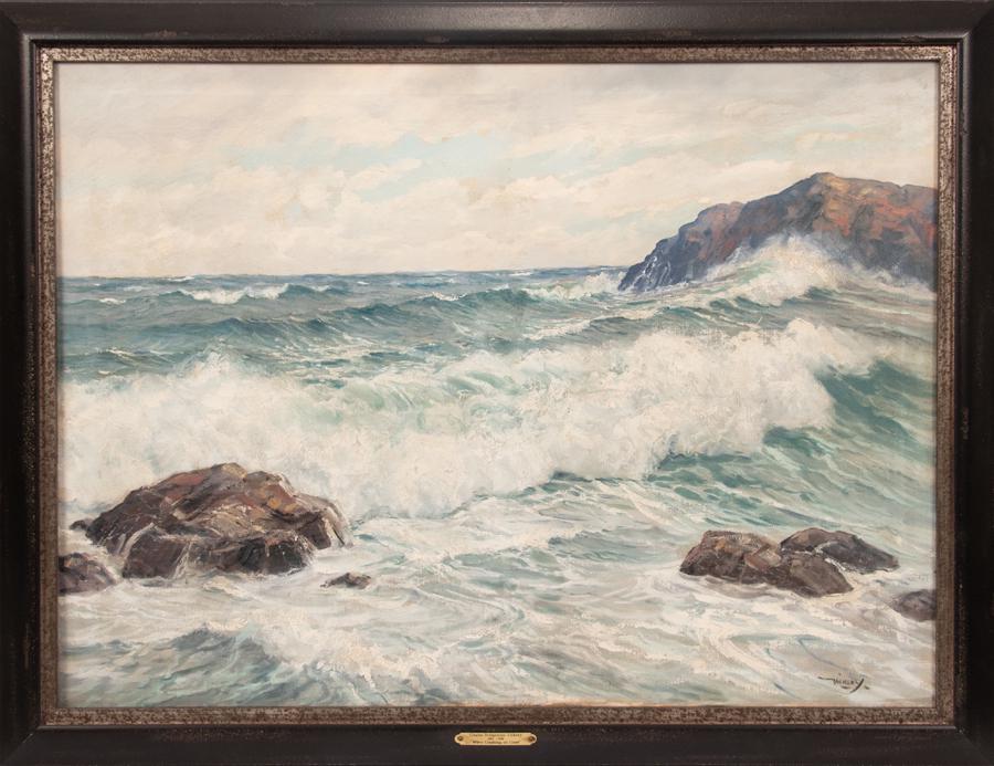CHARLES VICKERY OIL ON CANVAS, WAVE CRASHING (1 of 3)