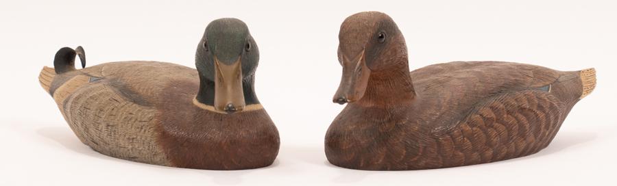 RICHARD WALSON, CARVED WOOD DECOYS 1980 L 10" (1 of 8)