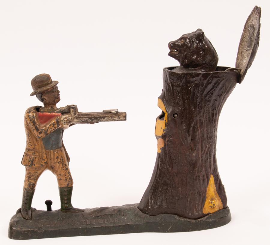 MECHANICAL BANK C.1910, "TEDDY AND THE BEAR" (1 of 5)