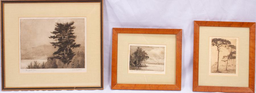 A. M. HAWKINS ETCHINGS, LOT OF 3 (1 of 6)