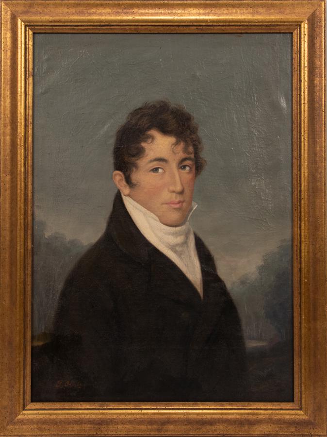 L. OLIVER OIL ON CANVAS, REGENCY GENTLEMAN (1 of 4)