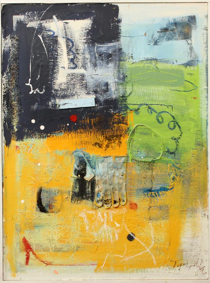 TYREE GUYTON MIXED MEDIA ON BOARD, 1987 (1 of 9)