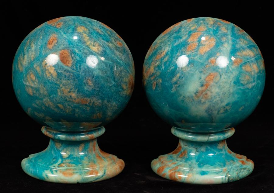 DUCCESCHI (ITALY) ALABASTER BOOKENDS, PAIR (1 of 4)