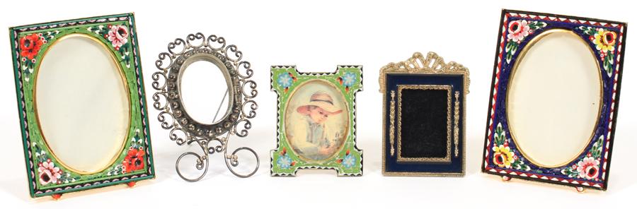 MICROMOSAIC, STERLING & ENAMEL MINIATURE FRAMES (1 of 5)