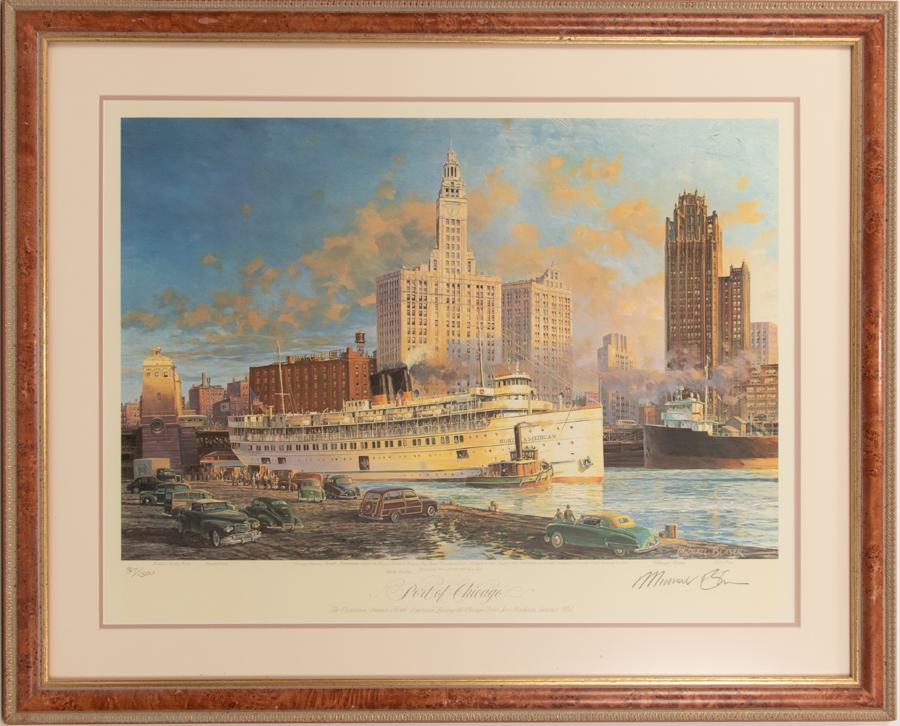 MICHAEL BLASER OFFSET LITHOGRAPH, H 22", W 32" (1 of 4)