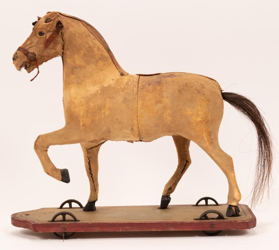 HORSE PULL TOY C. 1900 H 12" W 12" (1 of 8)