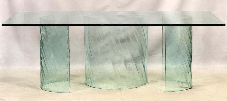 MODERNIST STYLE, GLASS  DINING TABLE (1 of 5)