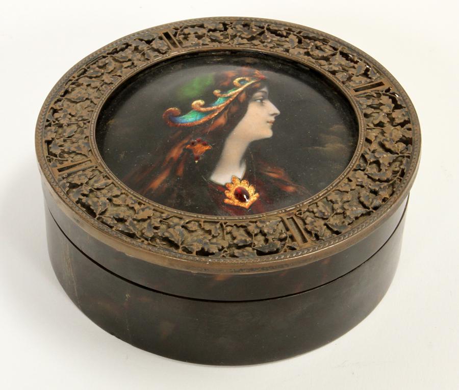 FLORENTINE ENAMEL, METAL VANITY BOX 19TH.C. (1 of 3)