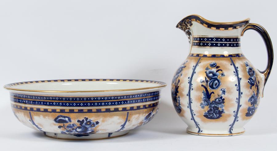 LOSOL WARE ENGLISH CERAMIC PITCHER & WASH BASIN (1 of 6)