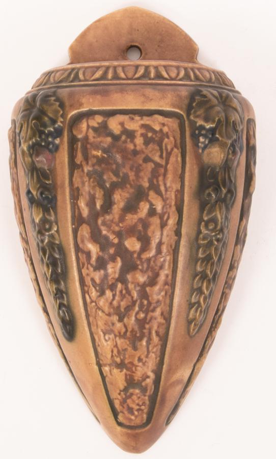 MID CENTURY CERAMIC WALL POCKET, H 9.5", W 5" (1 of 2)