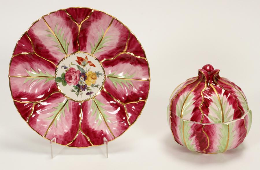 MOTTAHEDEH PLATE & LIDDED CABBAGE, 2 PCS (1 of 4)