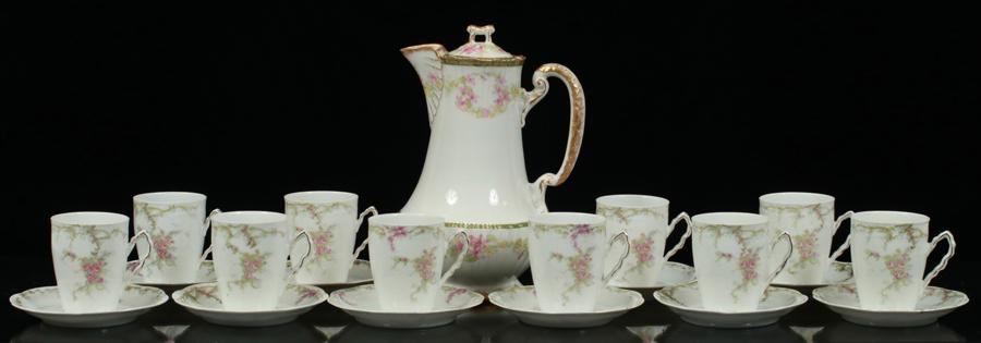 HAVILAND ASSEMBLED CHOCOLATE SET, 12 PCS. (1 of 8)