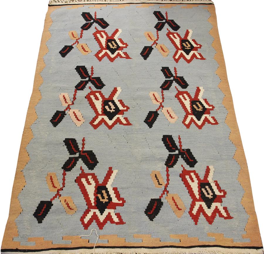 TURKISH, KILIM HAND-KNOTTED WOOL RUG (1 of 3)