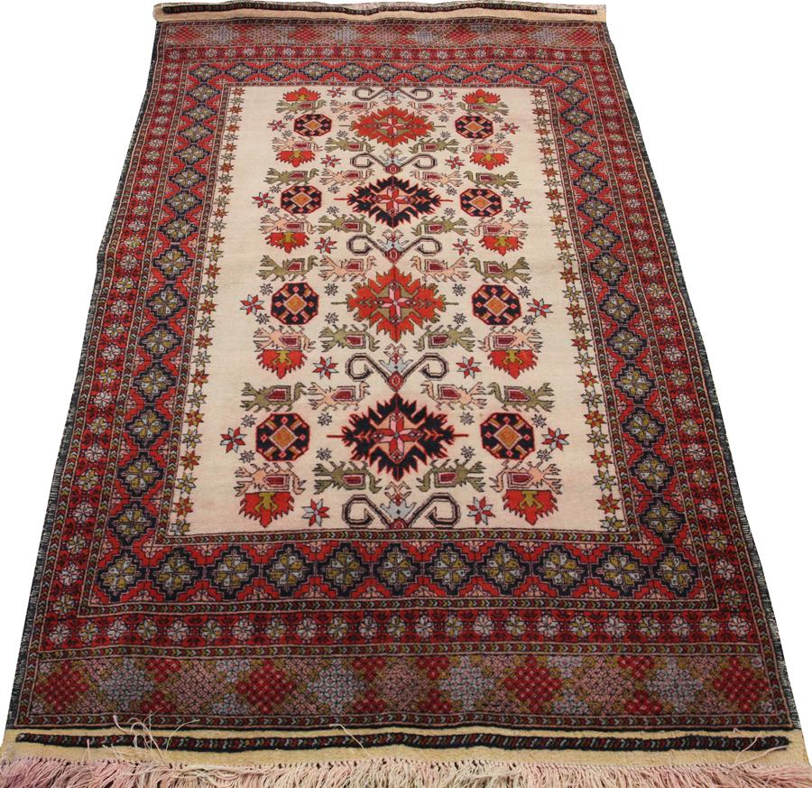 PERPEDIL HAND WOVEN WOOL RUG, W 4', L 6' (1 of 3)