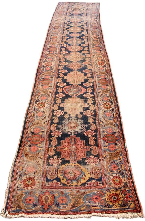 ORIENTAL RUNNER C 1900 W 3' L 17' WORN (1 of 2)