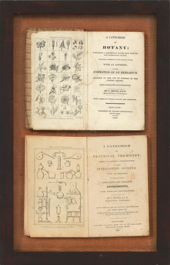FRAMED BOTANY & CHEMISTRY CATECHISMS, C. 1830 (1 of 4)