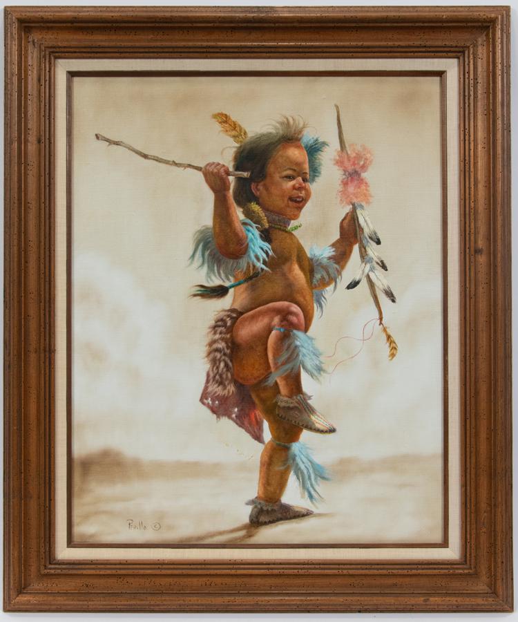GREGORY PERILLO OIL ON CANVAS MINI WARRIOR (1 of 3)