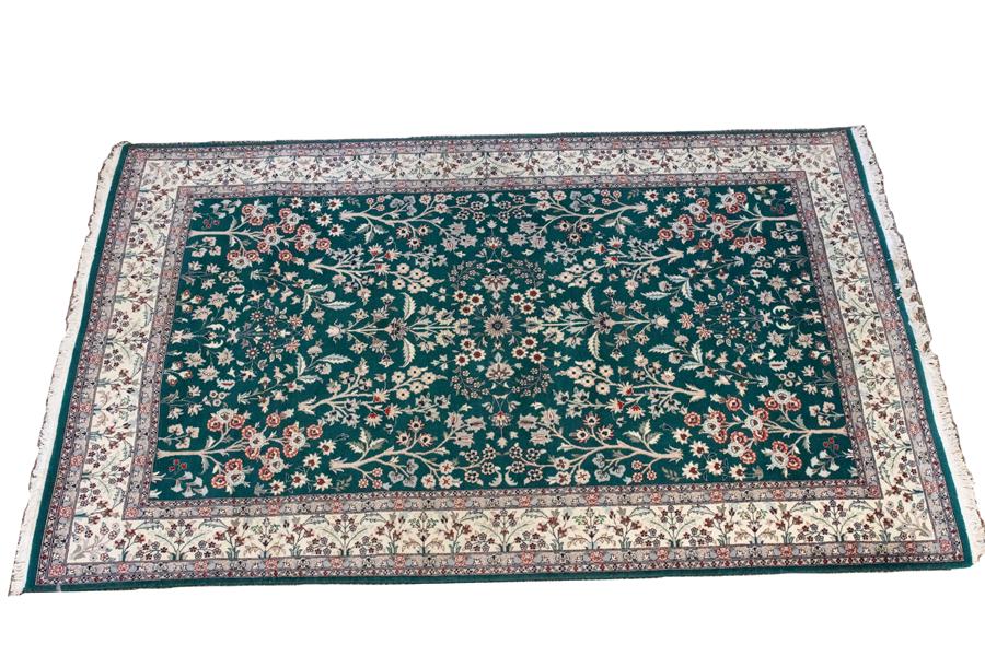 PERSIAN DESIGN INDIAN HANDWOVEN WOOL RUG (1 of 2)