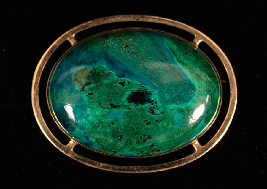 EILOT CABOCHON STONE BROOCH -  PENDANT (1 of 3)