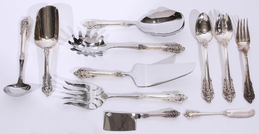 WALLACE 'GRAND BAROQUE' STERLING SERVING UTENSILS (1 of 6)